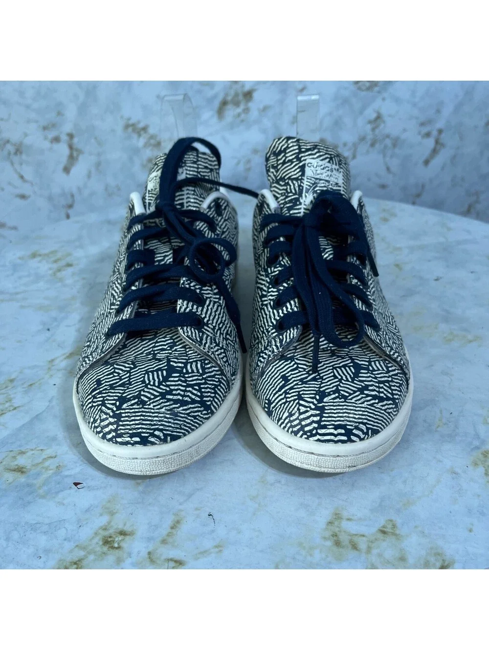 Adidas Originals Stan Smith Women's Size 7.5 Shoes White Blue Athletic Sneakers